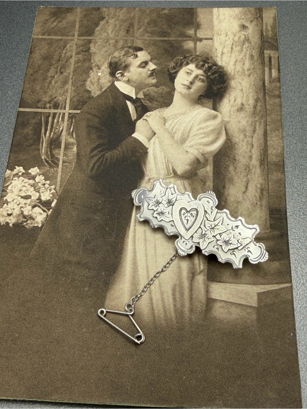 Antique Sterling Sweetheart Pin